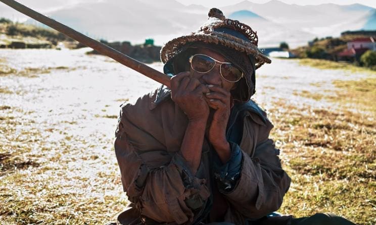 A lesiba player in Lesotho. Photo: Tsiklonaut